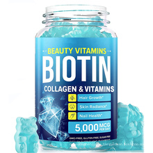 Private Label 100% Natural Biotin Collagen vitamins Gummies for Skin care Hair And Nail Growth